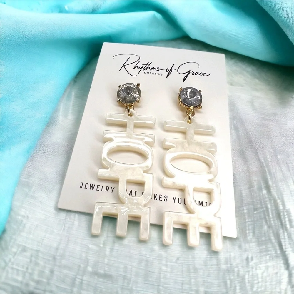 Wear Your Hope: Inspirational Dangle Earrings | Perfect Motivational Gift! NWT